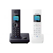 Телефон DECT Panasonic  KX-TG7852 RU1 +дополн. трубка, база чёрная , доп. тубка белая