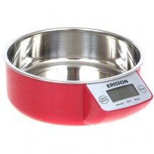 Весы кухонные ERISSON WK-2151 red/steel