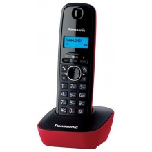 Телефон DECT Panasonic  KX-TG1611 RU-R  черный_красная подставка