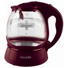 Чайник электрический Viconte VC-3227 термостойкое стекло, бургунди