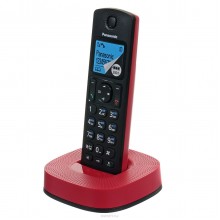 Телефон DECT Panasonic KX-TGC310RUR черный/красный