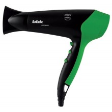 Фен BBK BHD-3221i черный/зеленый_Morrocco,2200Вт.,2реж.,3 темп.режима.