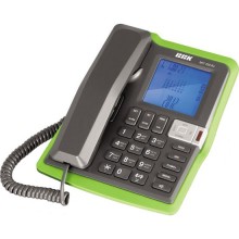 Телефон проводной BBK BKT-258 RU чёрно-зелёный