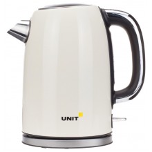 Чайник электрический UNIT UEK-264, сталь,  цветная эмаль, цвет - Бежевый 1.7л., 2000Вт.