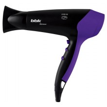 Фен BBK BHD-3221i черный/фиолет_Morrocco,2200Вт.,2реж.,3 темп.режима.