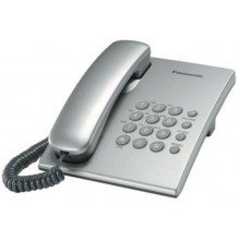 Телефон проводной Panasonic KX-TS2350 RU-S серебристый металлик