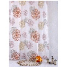 Штора текстильная/ванны и душа "Монвуар" 880195, 180х200см, цв. белый/розовый/терракот