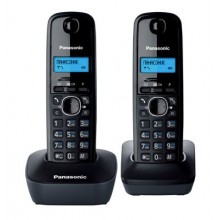 Телефон DECT Panasonic  KX-TG1612 RU-3 черный+дополнительная трубка