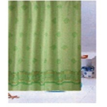 Штора для ванной "Ромбы" HSP299-B, 180х200см. цв. зелёный
