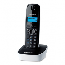 Телефон DECT Panasonic  KX-TG1611 RU-W черный_белая подставка 
