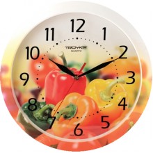 Часы настенные TROYKA 11000022 (Болгарский перец, круг, пластик, полноцветная печать на пластике), 10 шт. в коробке. Отгрузка коробками.
